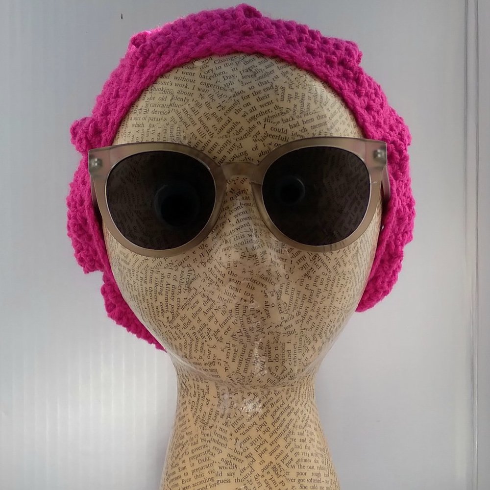 Pink Raspberry Beret - Picture 4 of 4